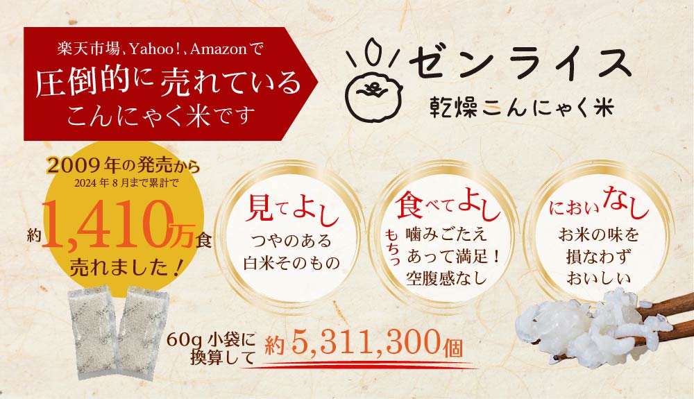 ゼンライス 食べてよし見てよしにおいなし